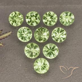 2.36 ct natürliche gelblich-grün Peridot-Edelsteine, Runden, VS