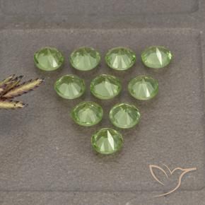 2.36 ct natürliche gelblich-grün Peridot-Edelsteine, Runden, VS