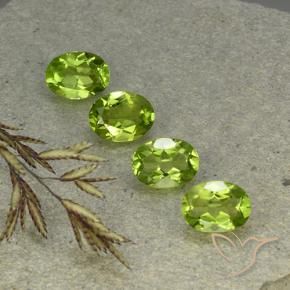 5.57 ct natürliche Mittelgrün Peridot-Edelsteine, Oval, VS