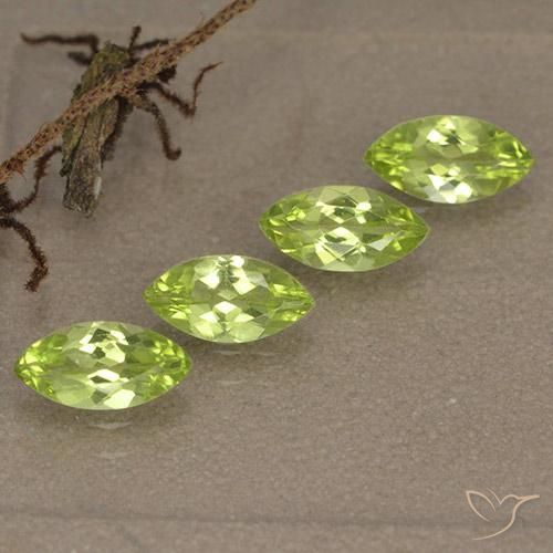 1.51 ct natürliche Leichtes lebendiges Grün Peridot-Edelsteine, Marquise, VVS-VS