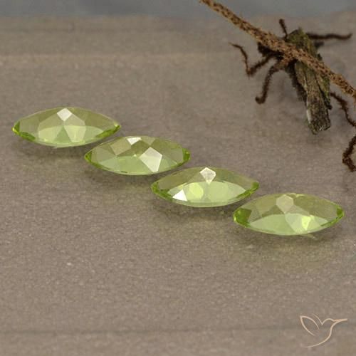 1.51 ct natürliche Leichtes lebendiges Grün Peridot-Edelsteine, Marquise, VVS-VS