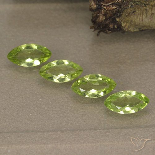 1,55 ct natürliche grüner Peridot-Edelsteine, Marquise, VVS-VS