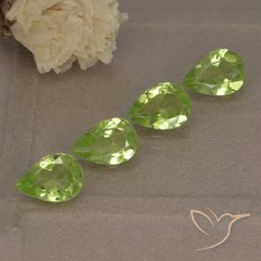 2.61 ct natürliche Leichtes lebendiges Grün Peridot-Edelsteine, Birnenform, VVS-VS