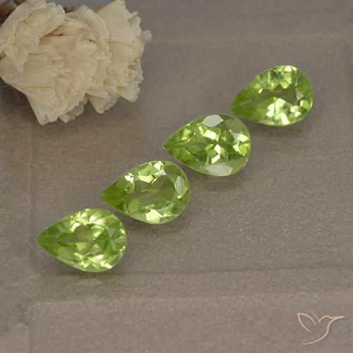 2.64 ct natürliche Leichtes lebendiges Grün Peridot-Edelsteine, Birnenform, VVS-VS