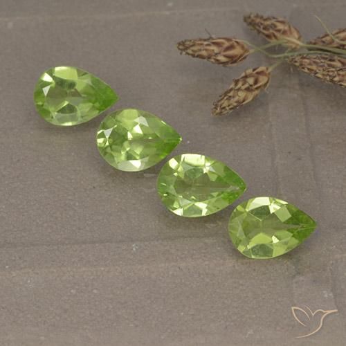 2.45ctw Natürlicher Mittelgrün Peridot, Birnenform, VVS-VS