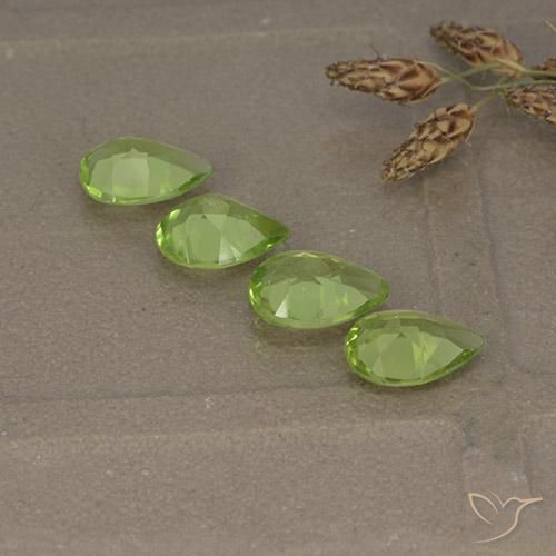 2.45 ct natürliche Mittelgrün Peridot-Edelsteine, Birnenform, VVS-VS