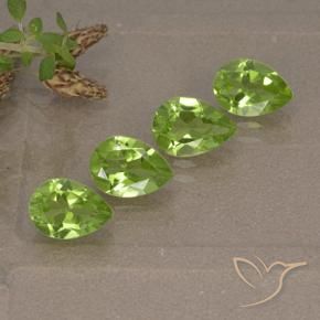 3.04 ct natürliche Mittelgrün Peridot-Edelsteine, Birnenform, VS