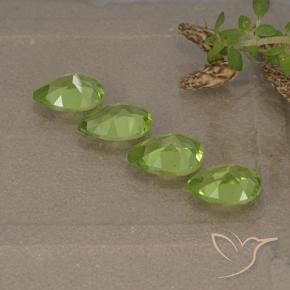 3.04 ct natürliche Mittelgrün Peridot-Edelsteine, Birnenform, VS