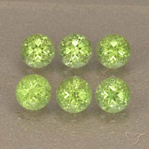1.83ctw Natürlicher hellgrün Peridot, Runden, VS