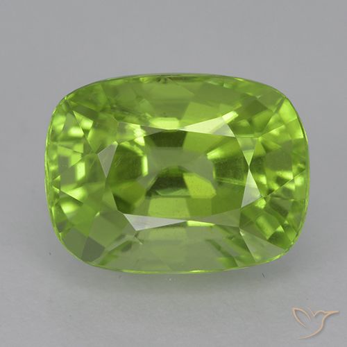 2.09ct Natürlicher Lebendiges grün Peridot, Kissen, VVS-VS