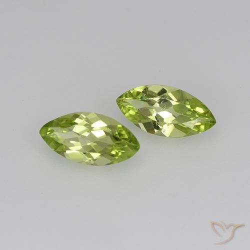 0.70 ct natürliche Leichtes lebendiges Grün Peridot-Edelsteine, Marquise, VS
