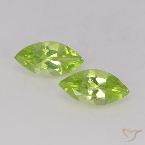 1.13ctw Natürlicher Mittelgrün Peridot, Marquise, VS