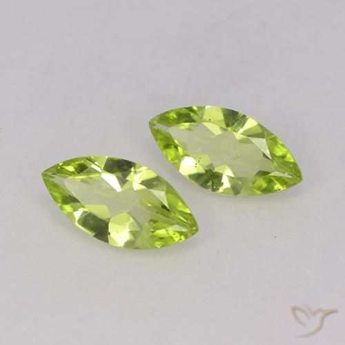 0.93 ct natürliche Lebendiges grün Peridot-Edelsteine, Marquise, VS