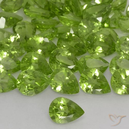 1.08ct Natürlicher gelblich-grün Peridot, Birnenform, VS