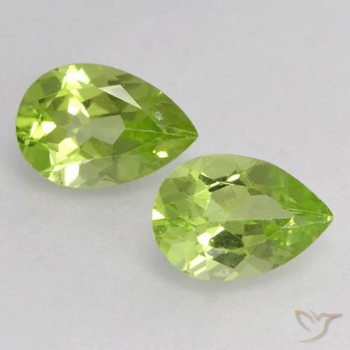 0.96ctw Natürlicher Leichtes lebendiges Grün Peridot, Birnenform, VVS-VS