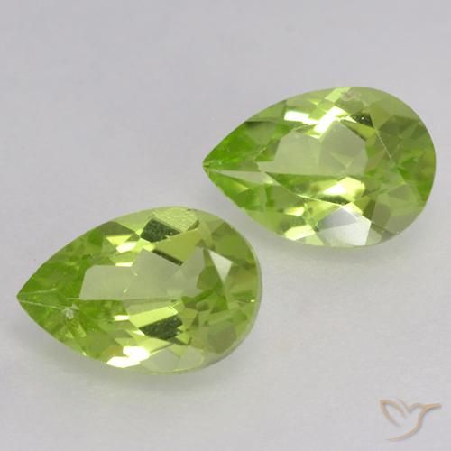 0.96 ct natürliche Leichtes lebendiges Grün Peridot-Edelsteine, Birnenform, VVS-VS