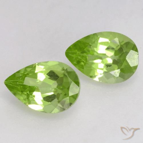 0.91 ct natürliche Mittelgrün Peridot-Edelsteine, Birnenform, VVS-VS