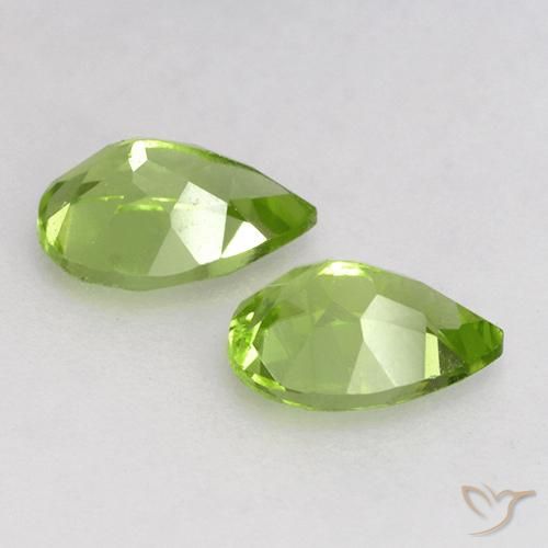 0.91 ct natürliche Mittelgrün Peridot-Edelsteine, Birnenform, VVS-VS