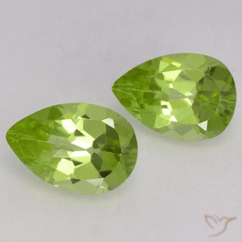 0.85 ct natürliche Lebendiges grün Peridot-Edelsteine, Birnenform, VVS-VS