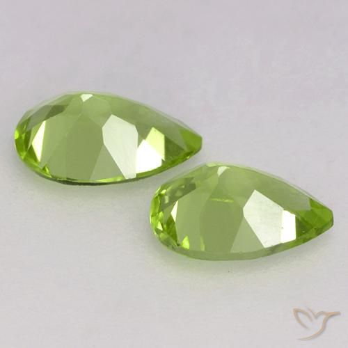 0.85 ct natürliche Lebendiges grün Peridot-Edelsteine, Birnenform, VVS-VS