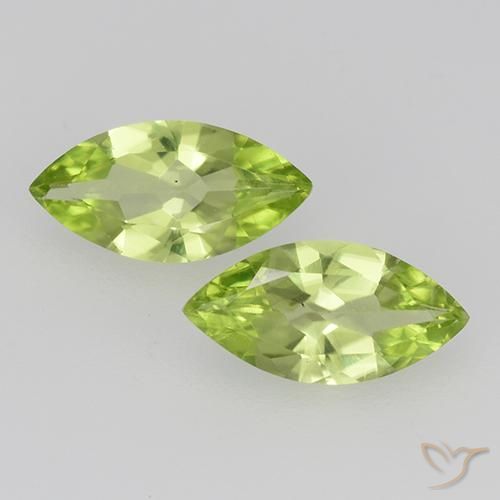 0.94ctw Natürlicher Mittelgrün Peridot, Marquise, VVS-VS