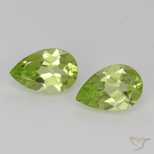 0.83ctw Natürlicher Leichtes lebendiges Grün Peridot, Birnenform, VVS-VS