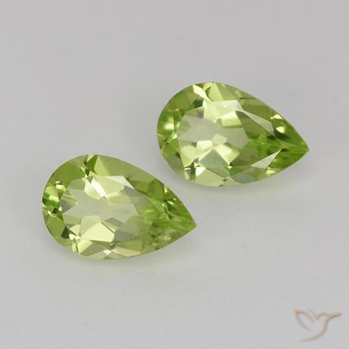 0.83 ct natürliche Leichtes lebendiges Grün Peridot-Edelsteine, Birnenform, VVS-VS