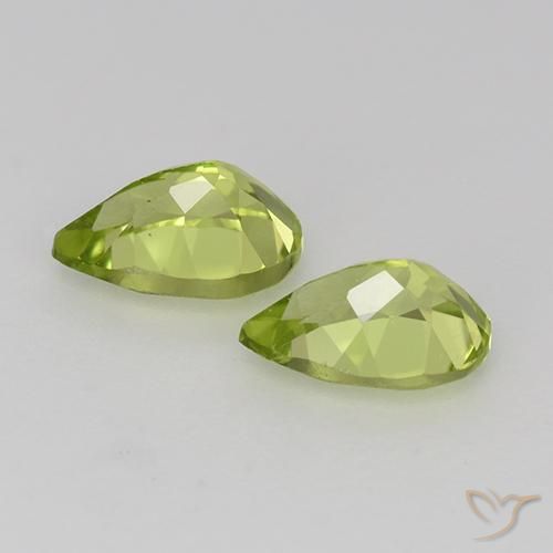0.92 ct natürliche Leichtes lebendiges Grün Peridot-Edelsteine, Birnenform, VVS-VS