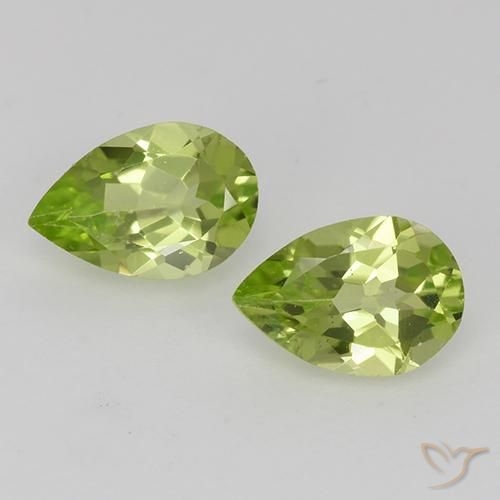 0.84ctw Natürlicher hellgrün Peridot, Birnenform, VVS-VS