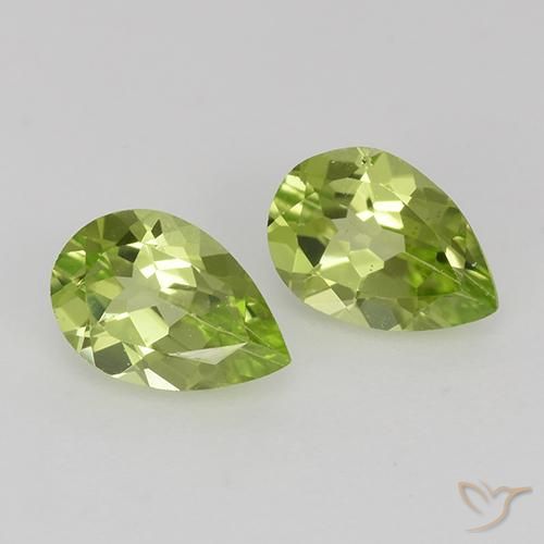 0.84 ct natürliche hellgrün Peridot-Edelsteine, Birnenform, VVS-VS