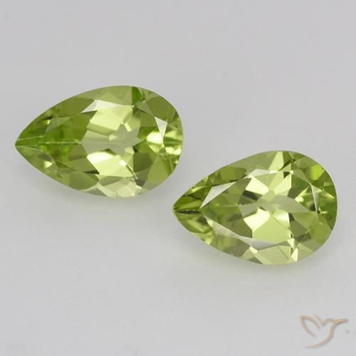 0.94ctw Natürlicher hellgrün Peridot, Birnenform, VVS-VS