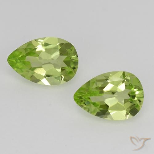 0.75ctw Natürlicher Leichtes lebendiges Grün Peridot, Birnenform, VVS-VS