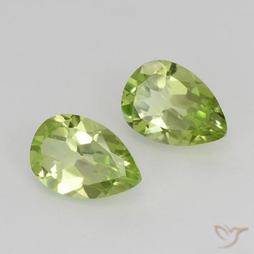 0.75 ct natürliche Leichtes lebendiges Grün Peridot-Edelsteine, Birnenform, VVS-VS