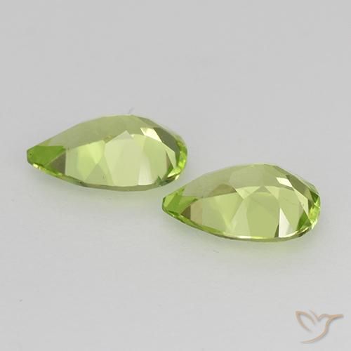 0.75 ct natürliche Leichtes lebendiges Grün Peridot-Edelsteine, Birnenform, VVS-VS