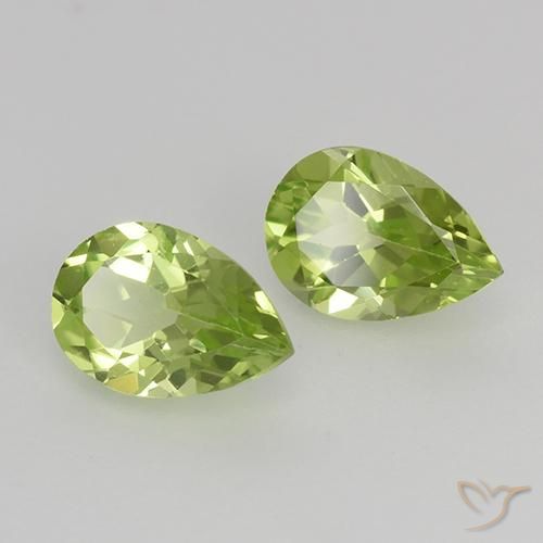 0.90 ct natürliche Leichtes lebendiges Grün Peridot-Edelsteine, Birnenform, VVS-VS