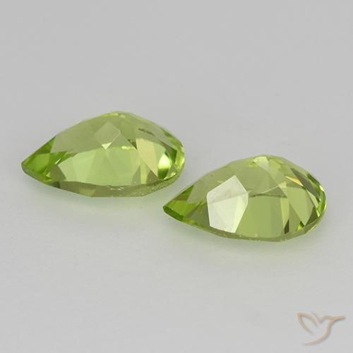 0.90 ct natürliche Leichtes lebendiges Grün Peridot-Edelsteine, Birnenform, VVS-VS