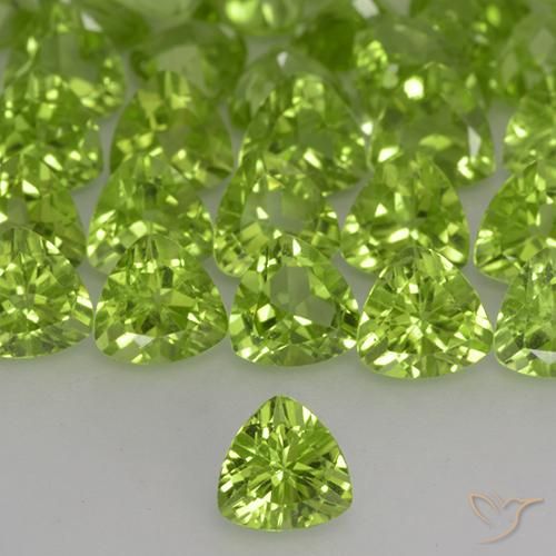 0.50ct Natürlicher Lebendiges grün Peridot, Trillion, VVS-VS