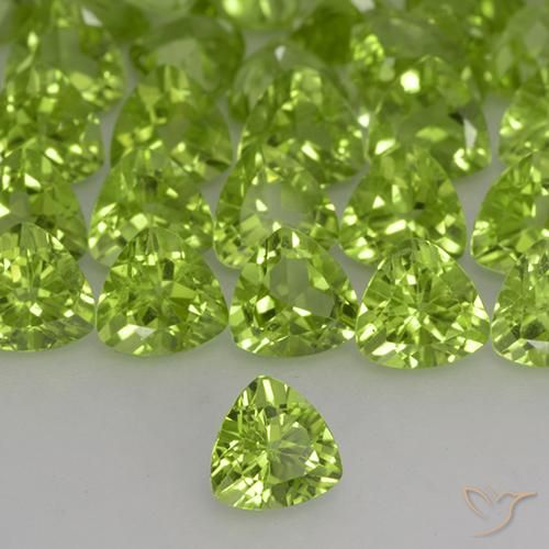 9,17 ctw natürlicher Lebendiges grün Peridot, Trillion, VVS-VS