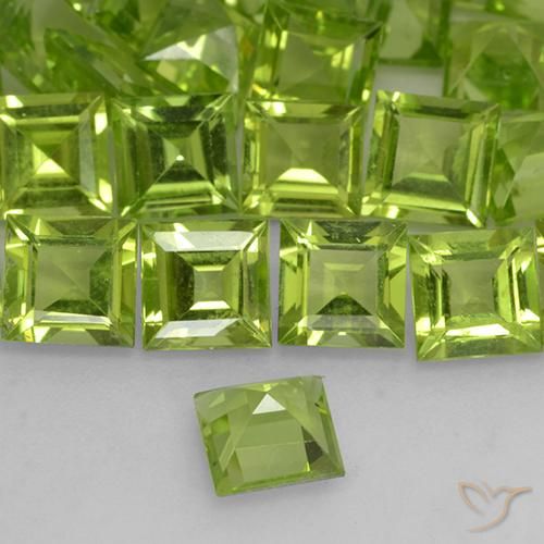 9,17 ctw natürlicher hellgrün Peridot, Quadrat, VVS-VS