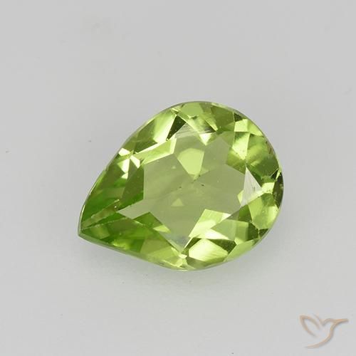 0.92ct Natürlicher Mittelgrün Peridot, Birnenform, VS