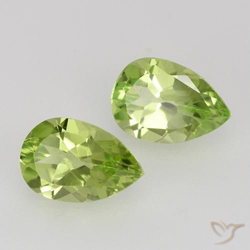 0.93 ct natürliche Leichtes lebendiges Grün Peridot-Edelsteine, Birnenform, VVS-VS
