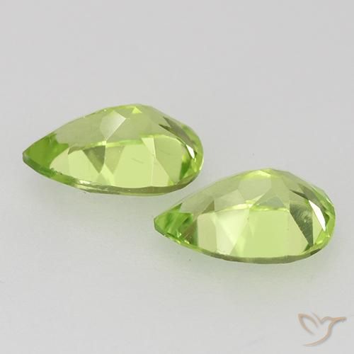 0.93 ct natürliche Leichtes lebendiges Grün Peridot-Edelsteine, Birnenform, VVS-VS