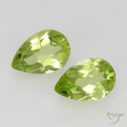 0.80ctw Natürlicher Leichtes lebendiges Grün Peridot, Birnenform, VVS-VS