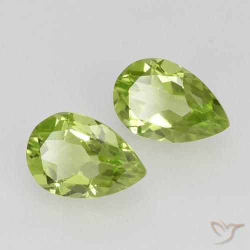 0.80 ct natürliche Leichtes lebendiges Grün Peridot-Edelsteine, Birnenform, VVS-VS
