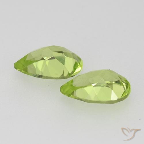 0.80 ct natürliche Leichtes lebendiges Grün Peridot-Edelsteine, Birnenform, VVS-VS