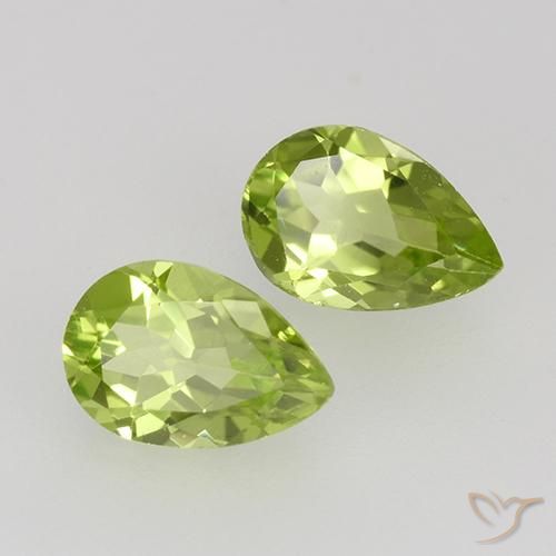 0.87 ct natürliche Mittelgrün Peridot-Edelsteine, Birnenform, VVS-VS