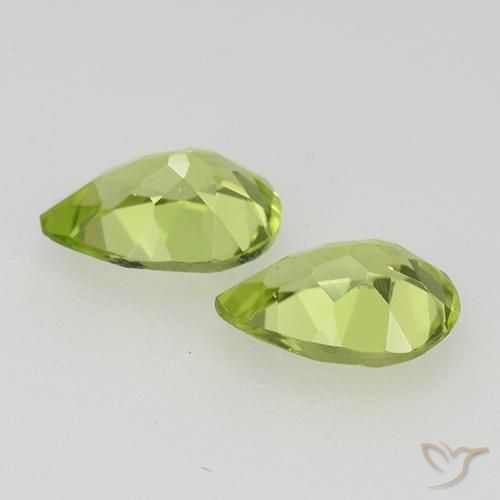 0.87 ct natürliche Mittelgrün Peridot-Edelsteine, Birnenform, VVS-VS
