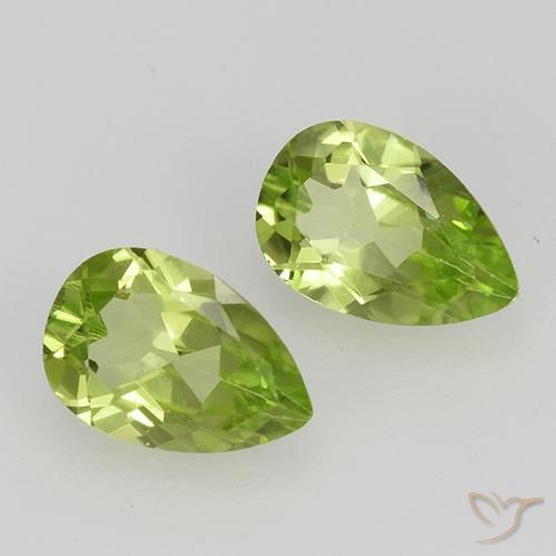 0.87 ct natürliche Leichtes lebendiges Grün Peridot-Edelsteine, Birnenform, VVS-VS