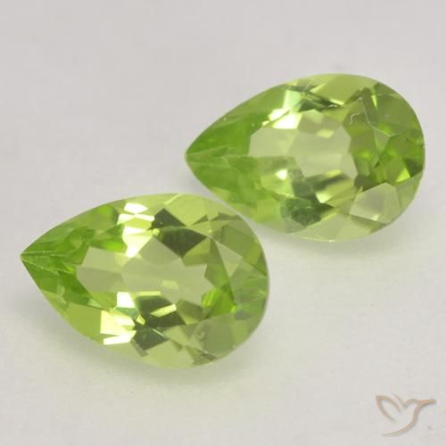0.87 ct natürliche Mittelgrün Peridot-Edelsteine, Birnenform, VVS-VS