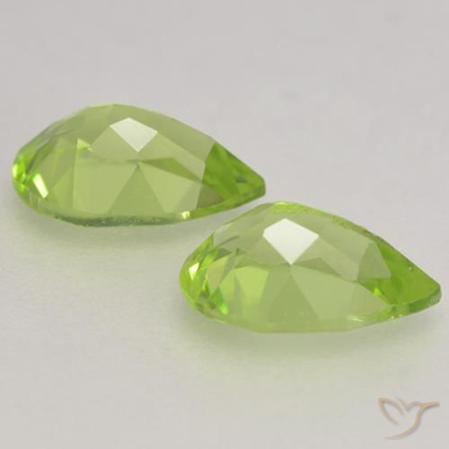 0.87 ct natürliche Mittelgrün Peridot-Edelsteine, Birnenform, VVS-VS